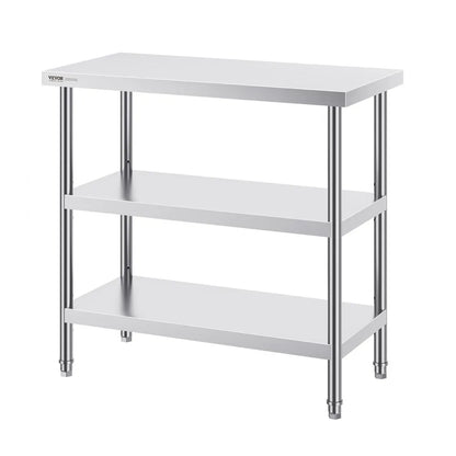SCGZT910*455T - 34in Stainless Steel Prep Table for Kitchens & BBQs