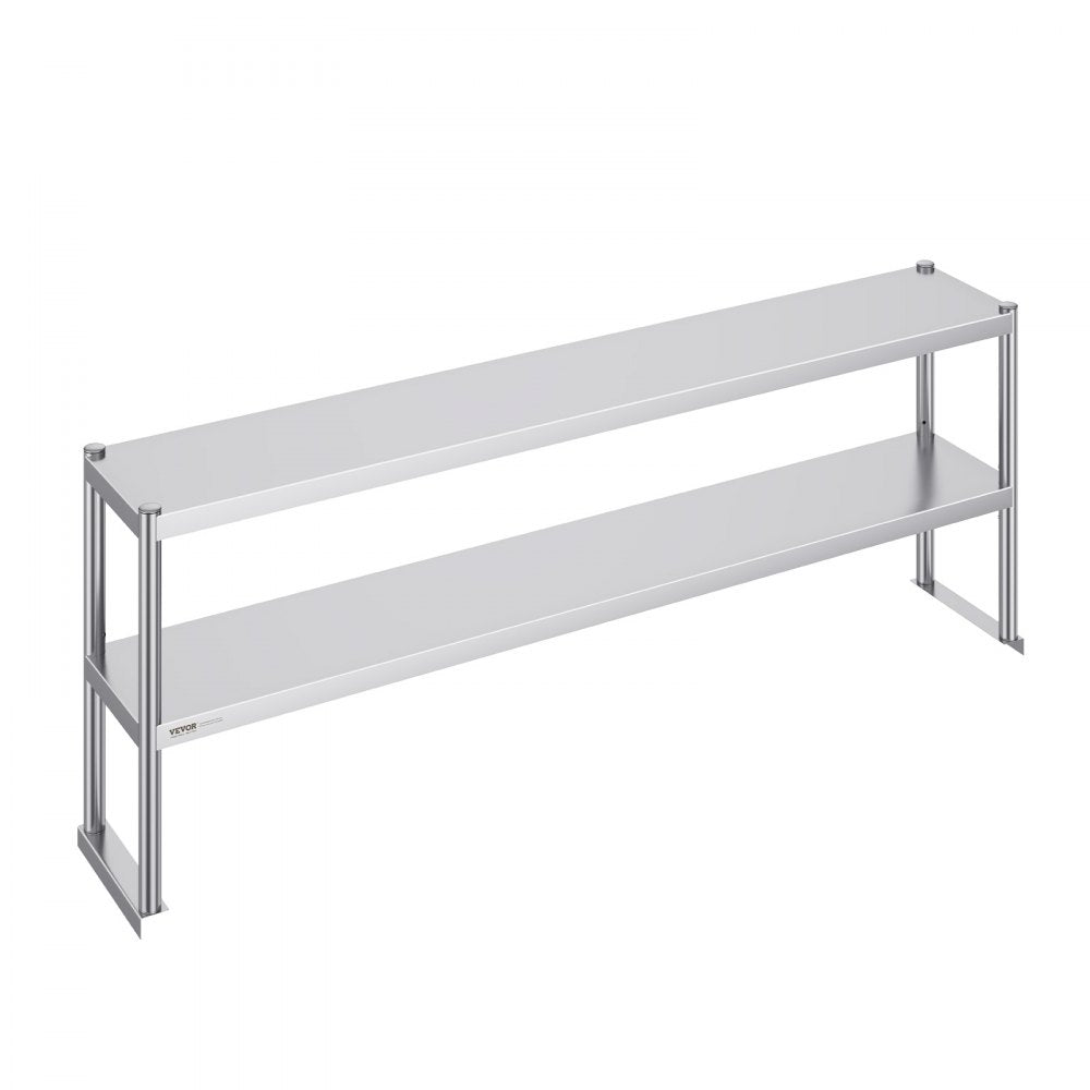 LJ1830*300 - Adjustable Double-Tier Stainless Steel Overshelf for Maximum Kitchen Storage