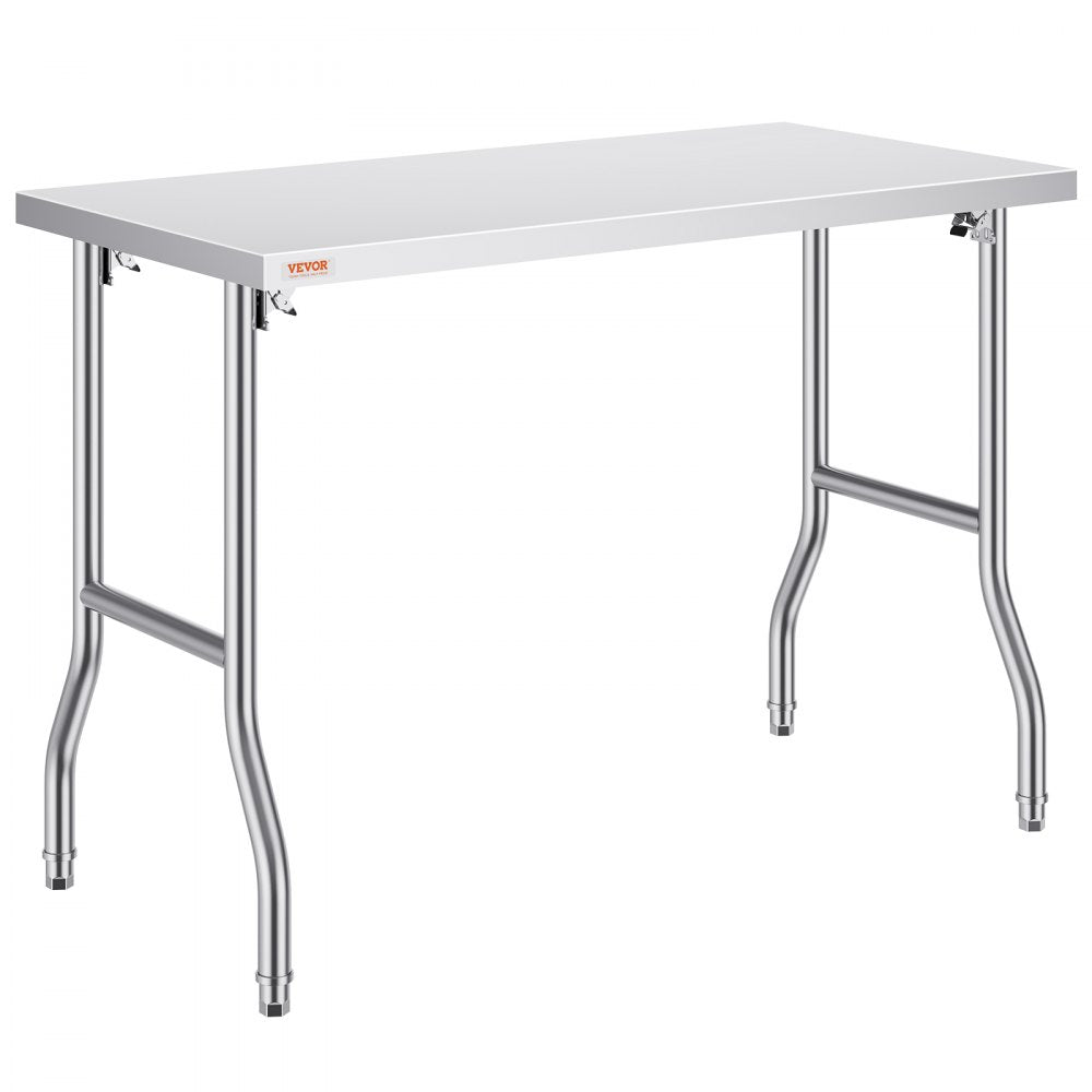 ZDGZT122*61 - 48"x24" Stainless Steel Folding Worktable, 661lbs Capacity