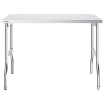 ZDGZT122*61 - 48"x24" Stainless Steel Folding Worktable, 661lbs Capacity