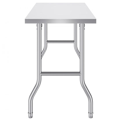 ZDGZT122*61 - 48"x24" Stainless Steel Folding Worktable, 661lbs Capacity