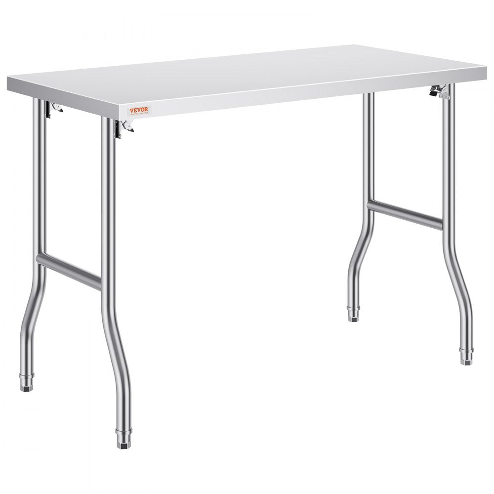 ZDGZT122*61 - 48"x24" Stainless Steel Folding Worktable, 661lbs Capacity