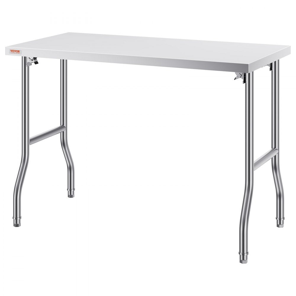 ZDGZT122*61 - 48"x24" Stainless Steel Folding Worktable, 661lbs Capacity