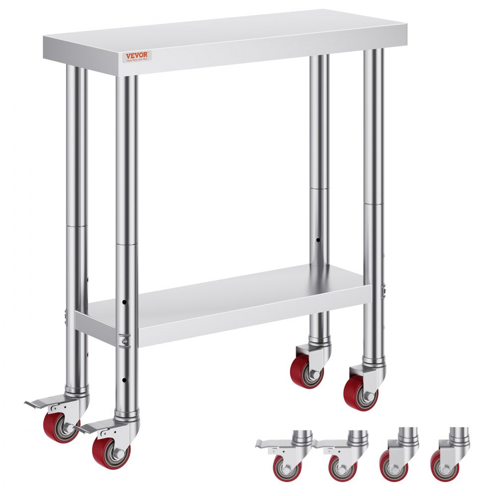 GZT76*30.5JL - Compact 30x12x34 Inch Stainless Steel Work Table