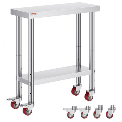 GZT76*30.5JL - Compact 30x12x34 Inch Stainless Steel Work Table