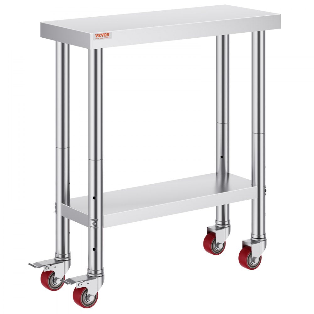 GZT76*30.5JL - Compact 30x12x34 Inch Stainless Steel Work Table