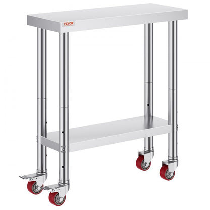 GZT76*30.5JL - Compact 30x12x34 Inch Stainless Steel Work Table