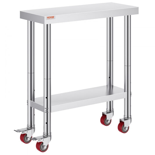 GZT76*30.5JL - Compact 30x12x34 Inch Stainless Steel Work Table