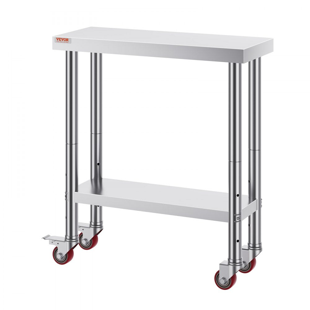 GZT76*30.5JL - Compact 30x12x34 Inch Stainless Steel Work Table