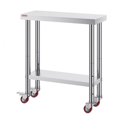 GZT76*30.5JL - Compact 30x12x34 Inch Stainless Steel Work Table