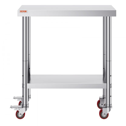 GZT76*45*85 - Durable Stainless Steel Worktable with 4 Wheels for Heavy Use