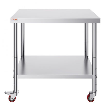GZT91*76JL - 30x36 Inch Heavy-Duty Stainless Steel Work Table, 700 lbs Capacity