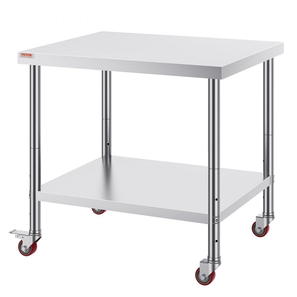 GZT91*76JL - 30x36 Inch Heavy-Duty Stainless Steel Work Table, 700 lbs Capacity