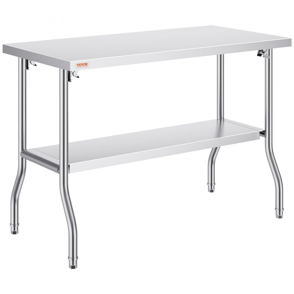 ZDGZTDXP122*61*85 - 48"x24" SUS201 Stainless Steel Folding Worktable