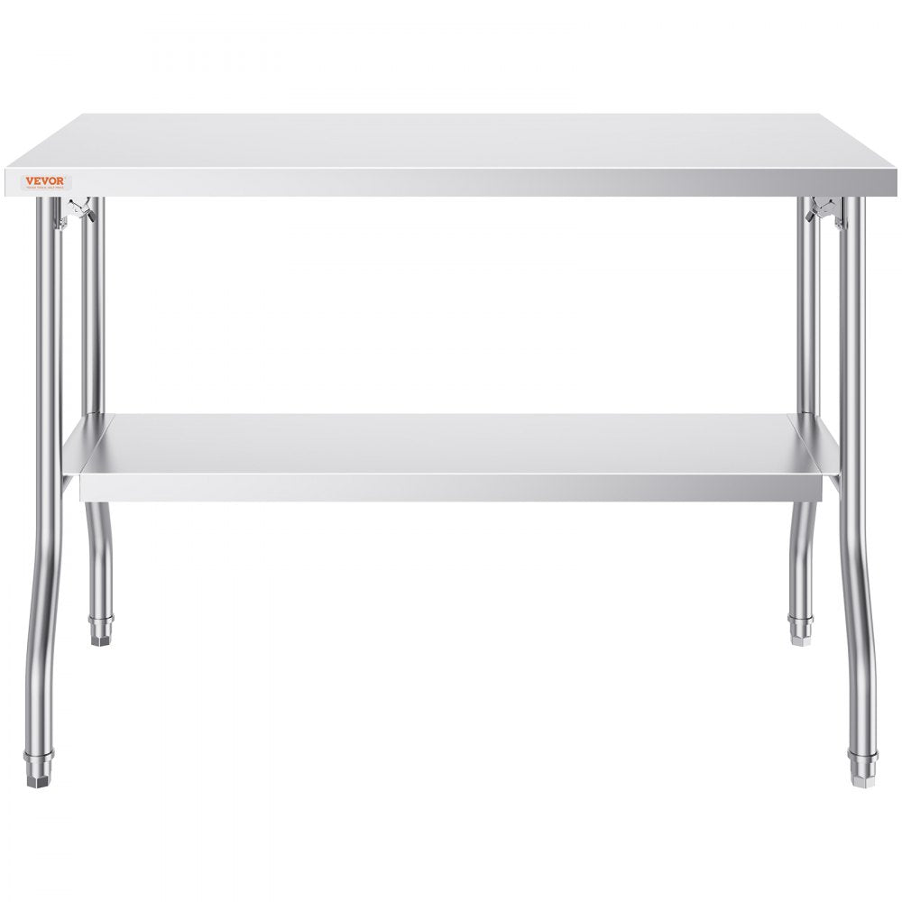 ZDGZTDXP122*61*85 - 48"x24" SUS201 Stainless Steel Folding Worktable