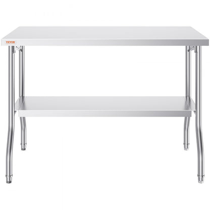 ZDGZTDXP122*61*85 - 48"x24" SUS201 Stainless Steel Folding Worktable
