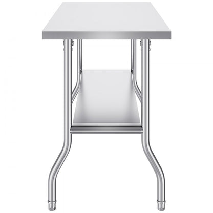 ZDGZTDXP122*61*85 - 48"x24" SUS201 Stainless Steel Folding Worktable
