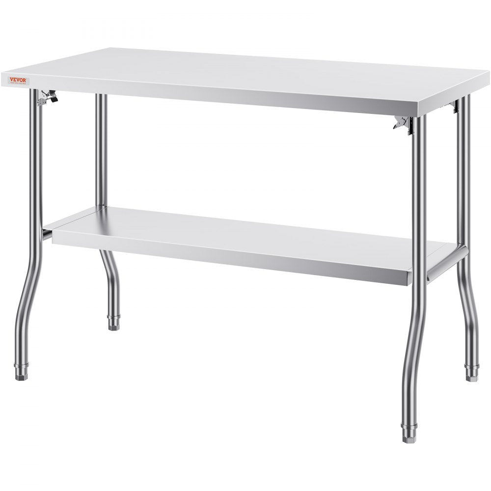 ZDGZTDXP122*61*85 - 48"x24" SUS201 Stainless Steel Folding Worktable