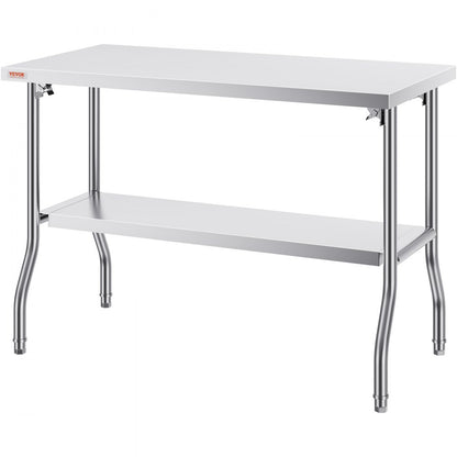 ZDGZTDXP122*61*85 - 48"x24" SUS201 Stainless Steel Folding Worktable