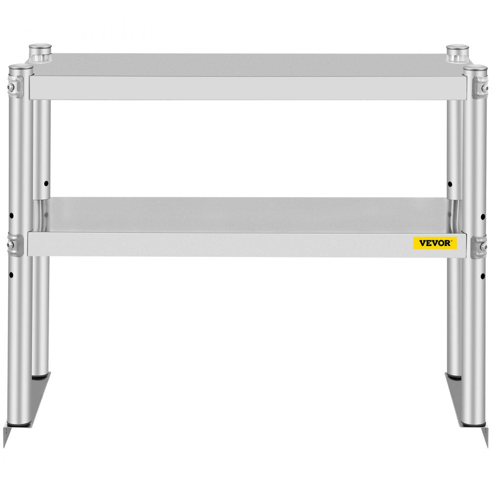 VV-SR-S-1230 - Stainless Steel Double Overshelf with Adjustable Storage Shelves