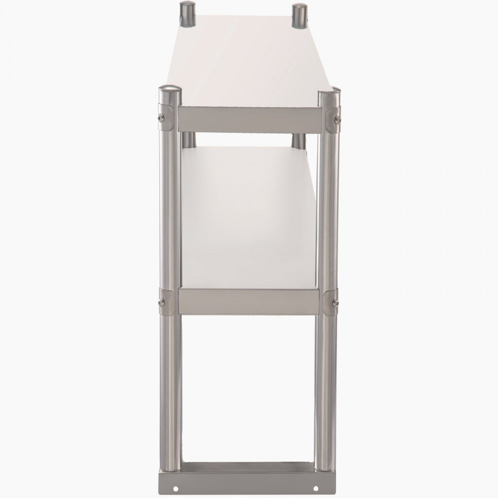 VV-SR-S-1236 - 12" x 36" Adjustable Double Overshelf in Stainless Steel