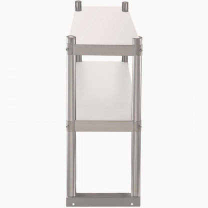 VV-SR-S-1236 - 12" x 36" Adjustable Double Overshelf in Stainless Steel