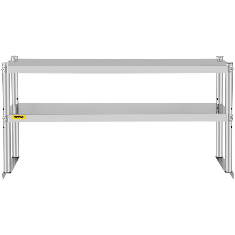 VV-SR-S-1248 - Stainless Steel Double Overshelf, Adjustable Shelves for Extra Storage
