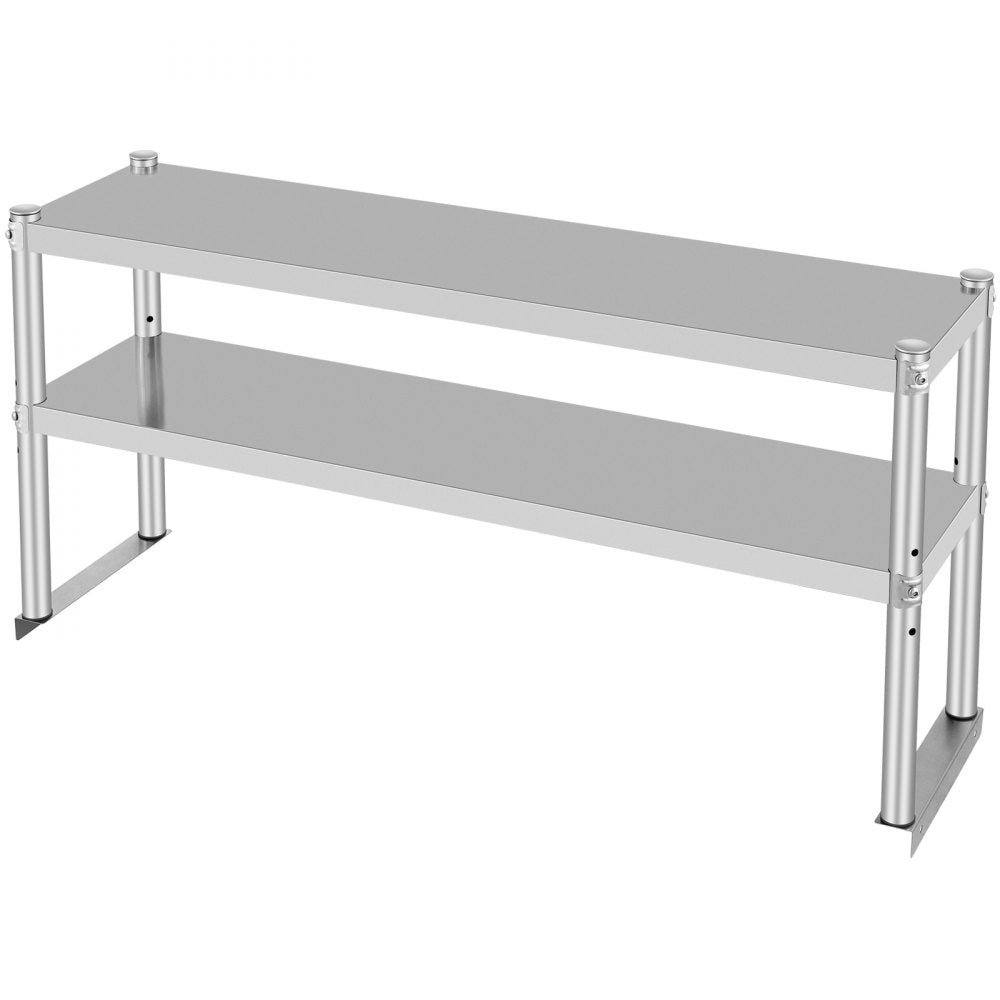 VV-SR-S-1248 - Stainless Steel Double Overshelf, Adjustable Shelves for Extra Storage