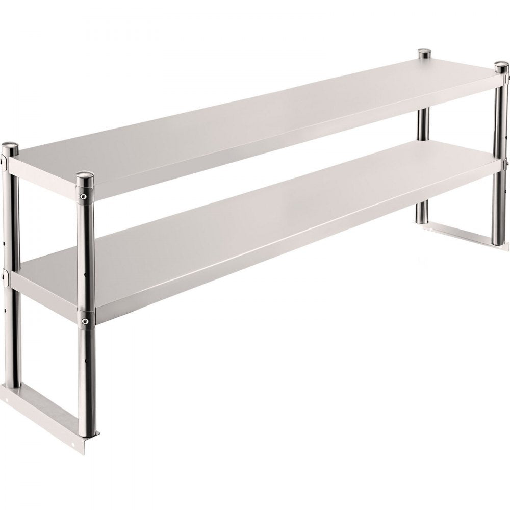 VV-SR-S-1260 - 12" x 60" Stainless Steel Double Overshelf for Extra Storage