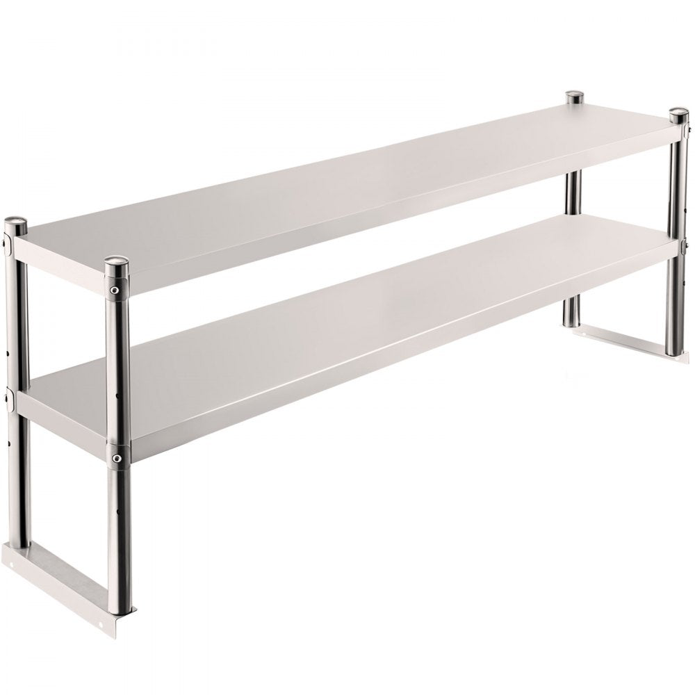 VV-SR-S-1260 - 12" x 60" Stainless Steel Double Overshelf for Extra Storage