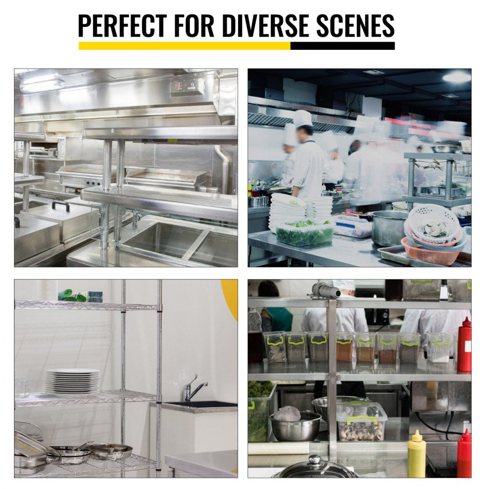 VV-SR-S-1260 - 12" x 60" Stainless Steel Double Overshelf for Extra Storage