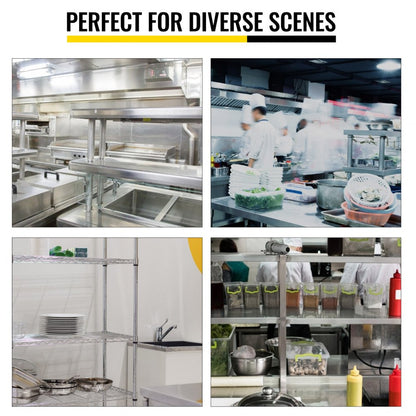VV-SR-S-1260 - 12" x 60" Stainless Steel Double Overshelf for Extra Storage
