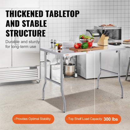 ZDGZT122*76*85 - Heavy-Duty 48x30 Inch Stainless Steel Folding Prep Table