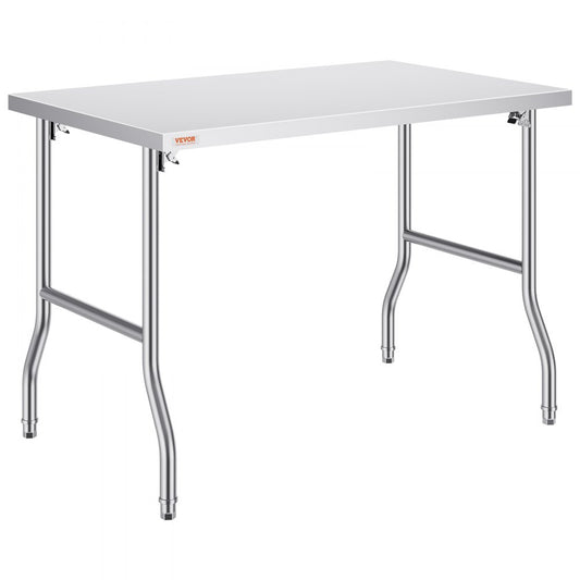 ZDGZT122*76*85 - Heavy-Duty 48x30 Inch Stainless Steel Folding Prep Table
