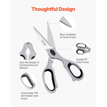 LC625 - Heavy-Duty Stainless Steel Kitchen Scissors for Effortless Cutting