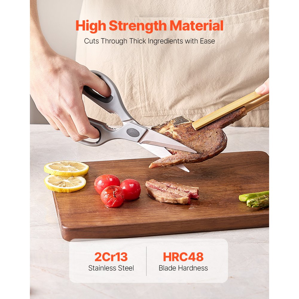 LC625 - Heavy-Duty Stainless Steel Kitchen Scissors for Effortless Cutting