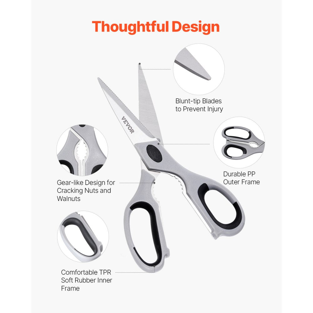 LC625 - Heavy-Duty Stainless Steel Kitchen Scissors for Effortless Cutting