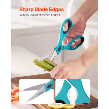 LC625 - Heavy-Duty Stainless Steel Kitchen Scissors for Effortless Cutting