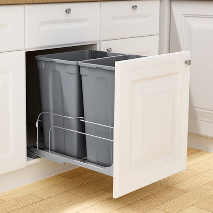 BB-LM35L02 - Dual 35QT Pull-Out Trash Can with Soft-Close Function