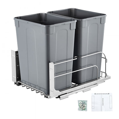 BB-LM35L02 - Dual 35QT Pull-Out Trash Can with Soft-Close Function