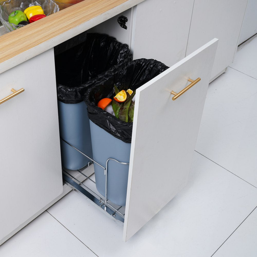 YC1352SY - 35Lx2 Dual Bin Pull-Out Trash Can for Easy Recycling