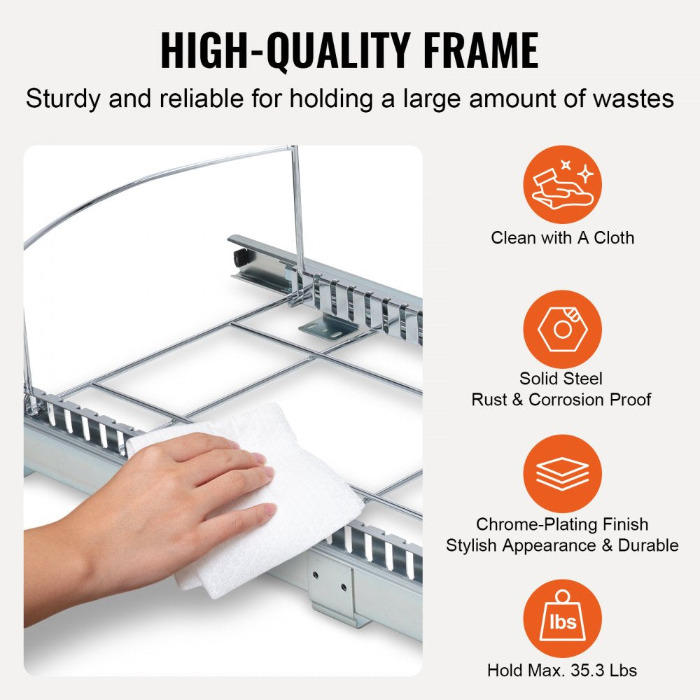 LX-C9277 - VEVOR Under-Mount Pull-Out Trash Can for Tidy Kitchens