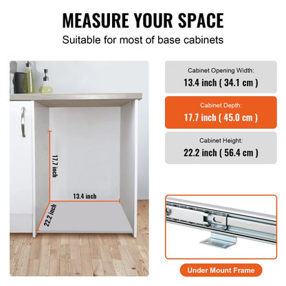 LX-C9277 - VEVOR Under-Mount Pull-Out Trash Can for Tidy Kitchens