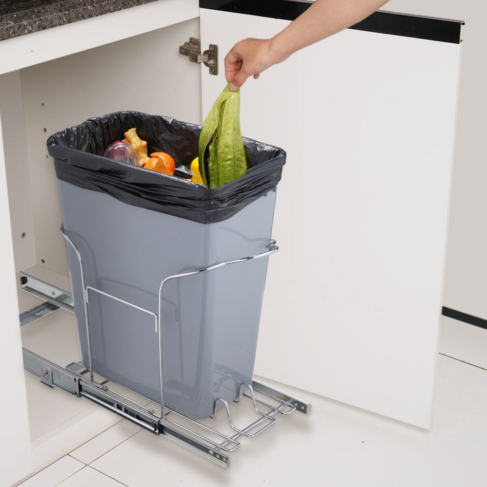 YC1301LF - 29L Under-Counter Pull-Out Trash Can with Smooth Gliding Mechanism
