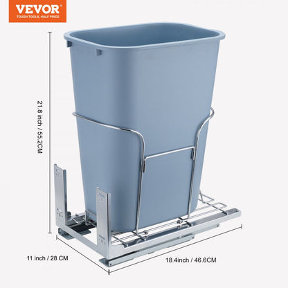 YC1351SY - 35L Pull-Out Trash Can for Cabinet, Soft-Close Mechanism