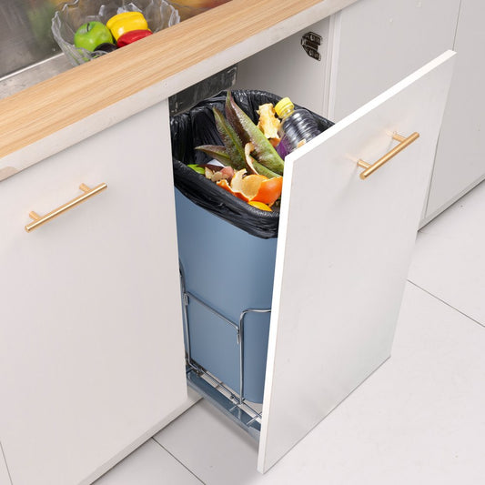 YC1351SY - 35L Pull-Out Trash Can for Cabinet, Soft-Close Mechanism
