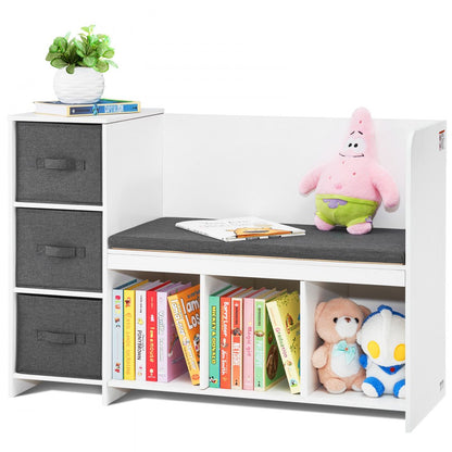 ETD01 - Kids Reading Nook Bench with Storage & Cushioned Area