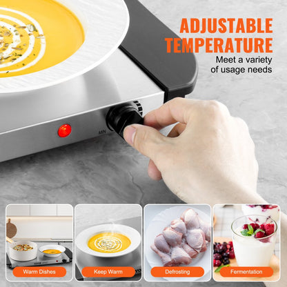 HD9003B - Stainless Steel Electric Warming Tray for Deliciously Warm Meals