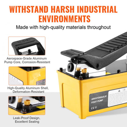 TL-A5102 - 10,000 PSI Durable Air Hydraulic Foot Pump with Easy Controls