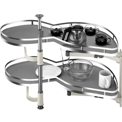 010113204383 - Carbon Steel Blind Corner Shelf with Dual Baskets, 33 lbs Capacity